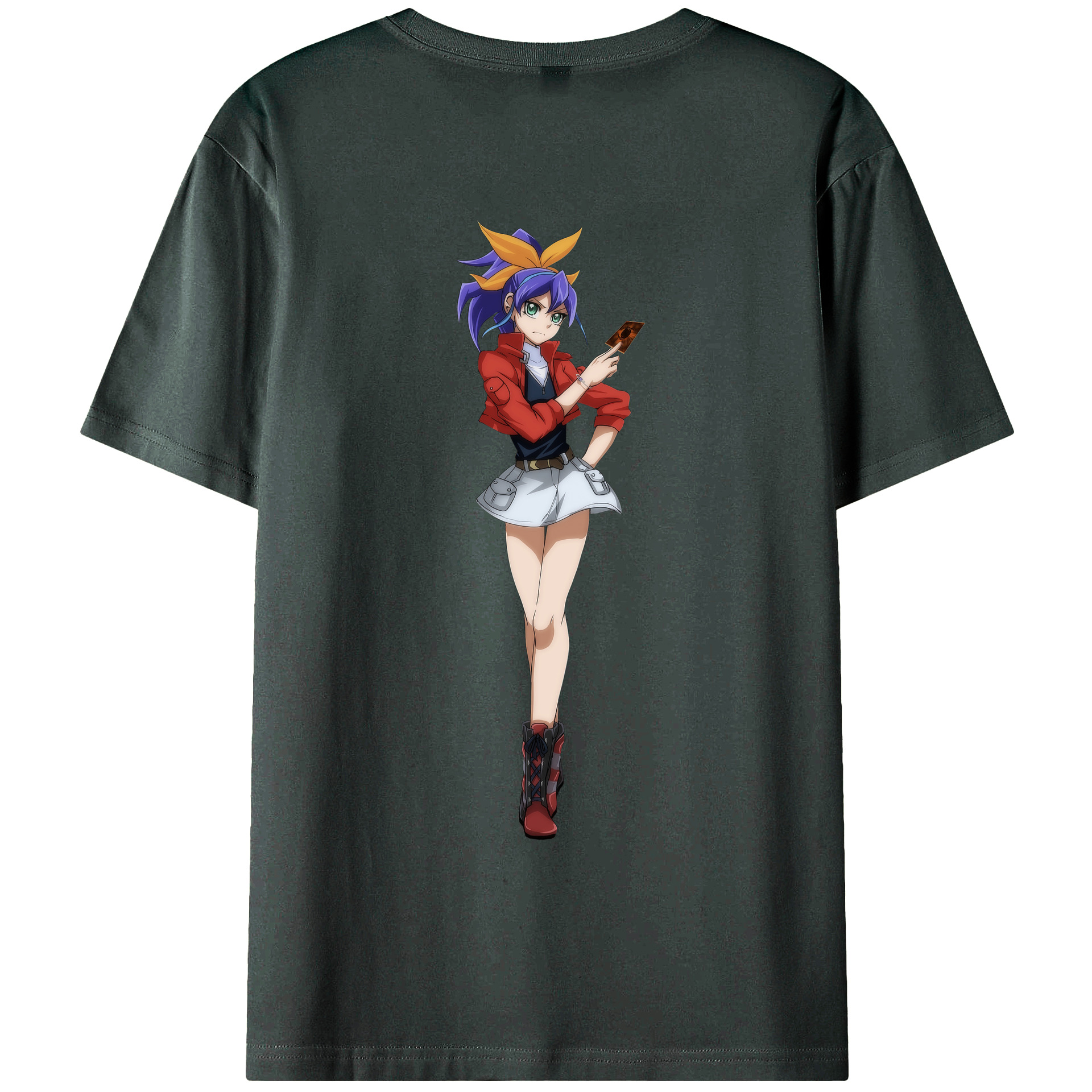 （画像用） 遊☆戯☆王 Yu-Gi-Oh! 綿100％ メンズ半袖Tシャツ（バックプリント） 通気性
